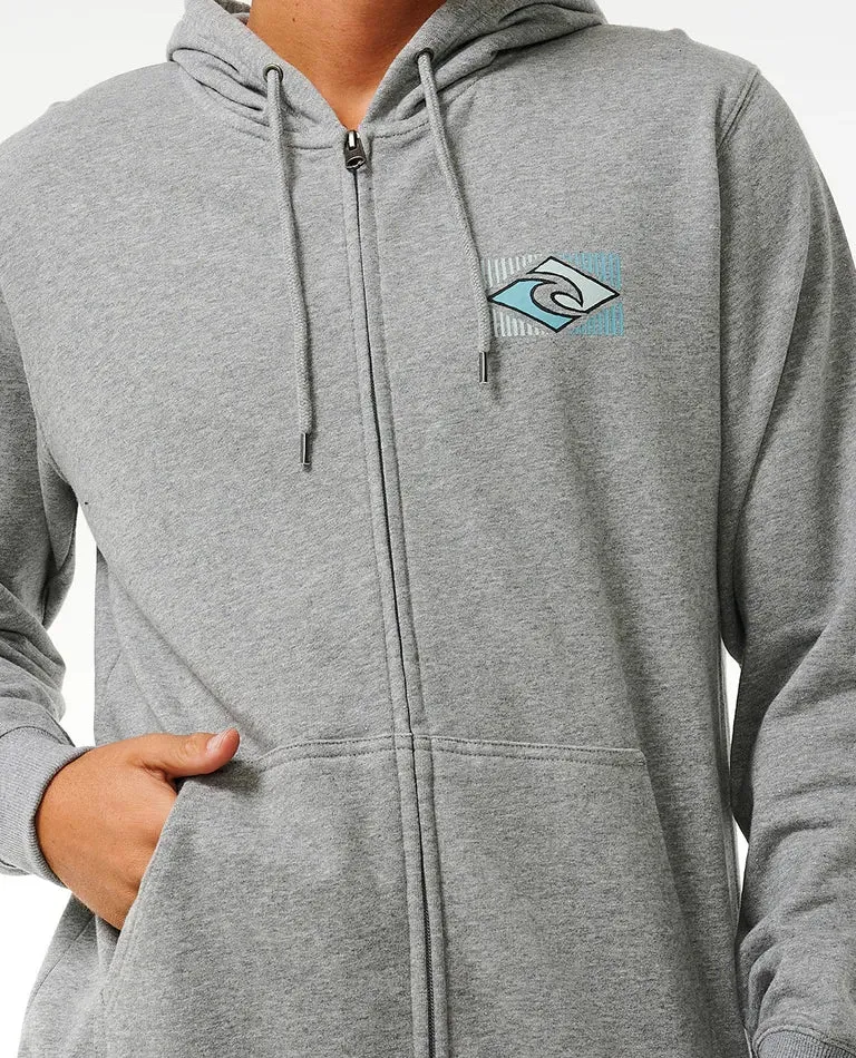 Rip Curl Tradition Zip Through Hoodie - Grey Marle
