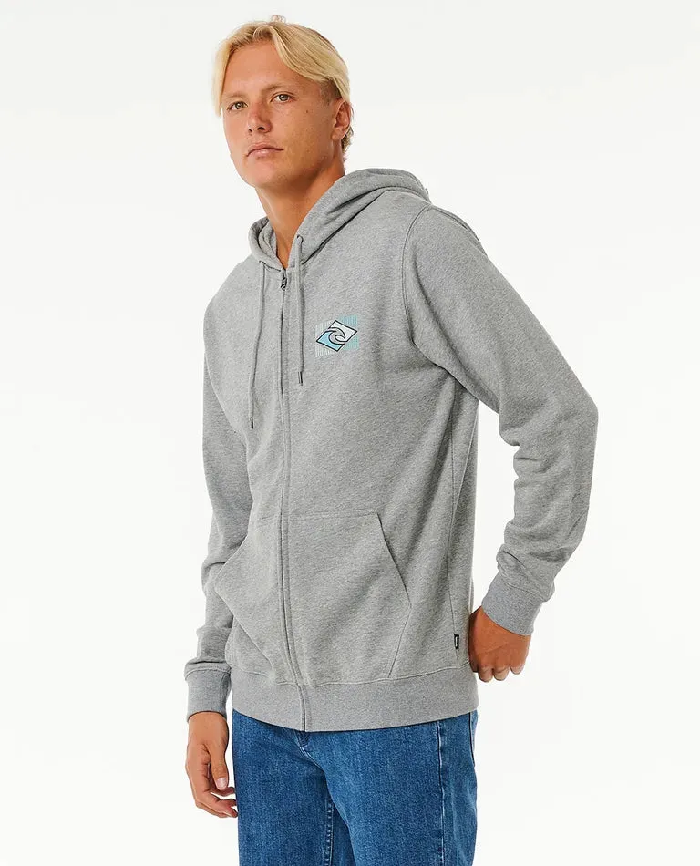 Rip Curl Tradition Zip Through Hoodie - Grey Marle