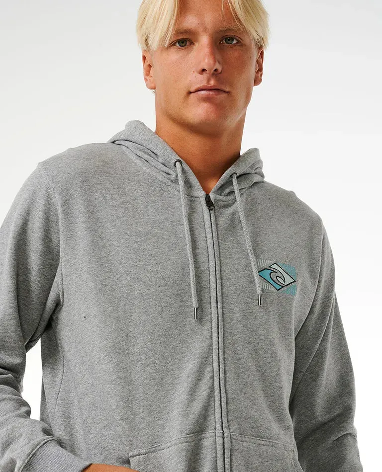 Rip Curl Tradition Zip Through Hoodie - Grey Marle