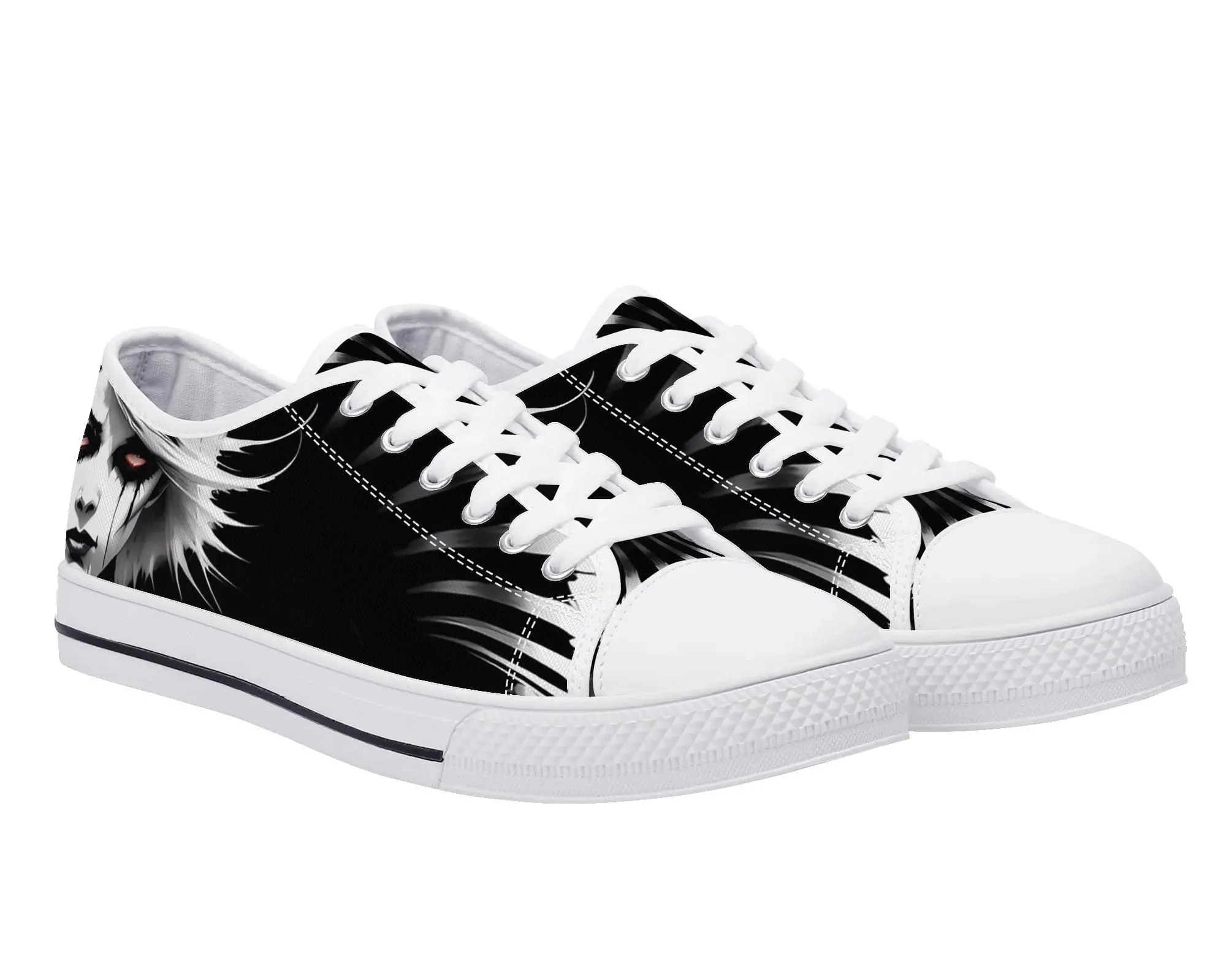 Spiked Ghost Low Tops