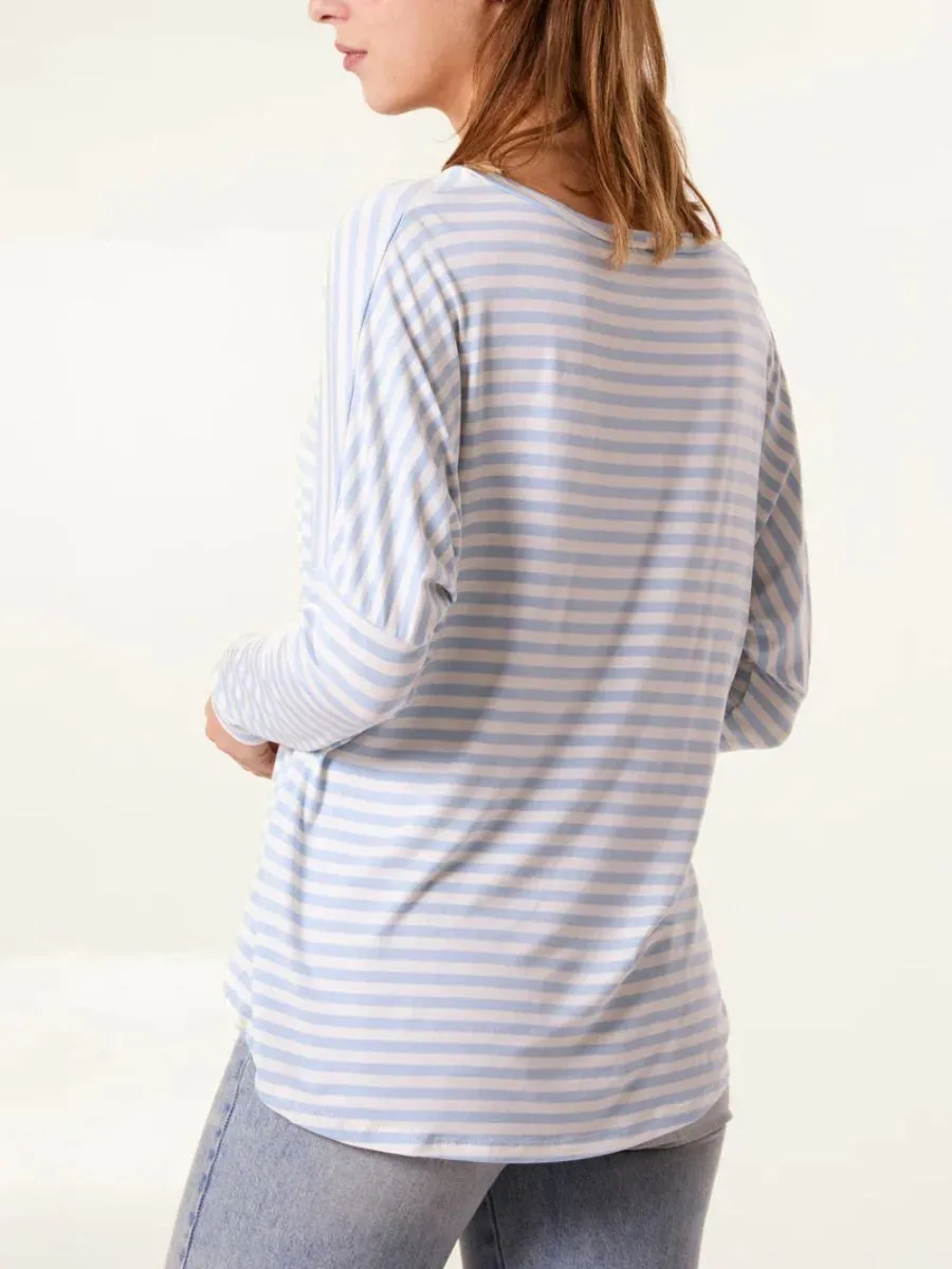 Stripe Round Neck Top