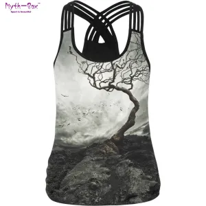 Summer Women Sport Vest 3D Print Female Yoga Shirts Running Vest Training Fitness