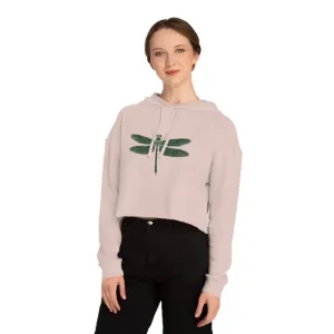 Trendy Dragonfly Cropped Hoodie