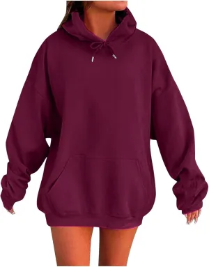 Womens Oversized Hoodies Winter Cute Sweatshirts Pullover 2024 Fashion Tops Trendy Outfits with Pockets