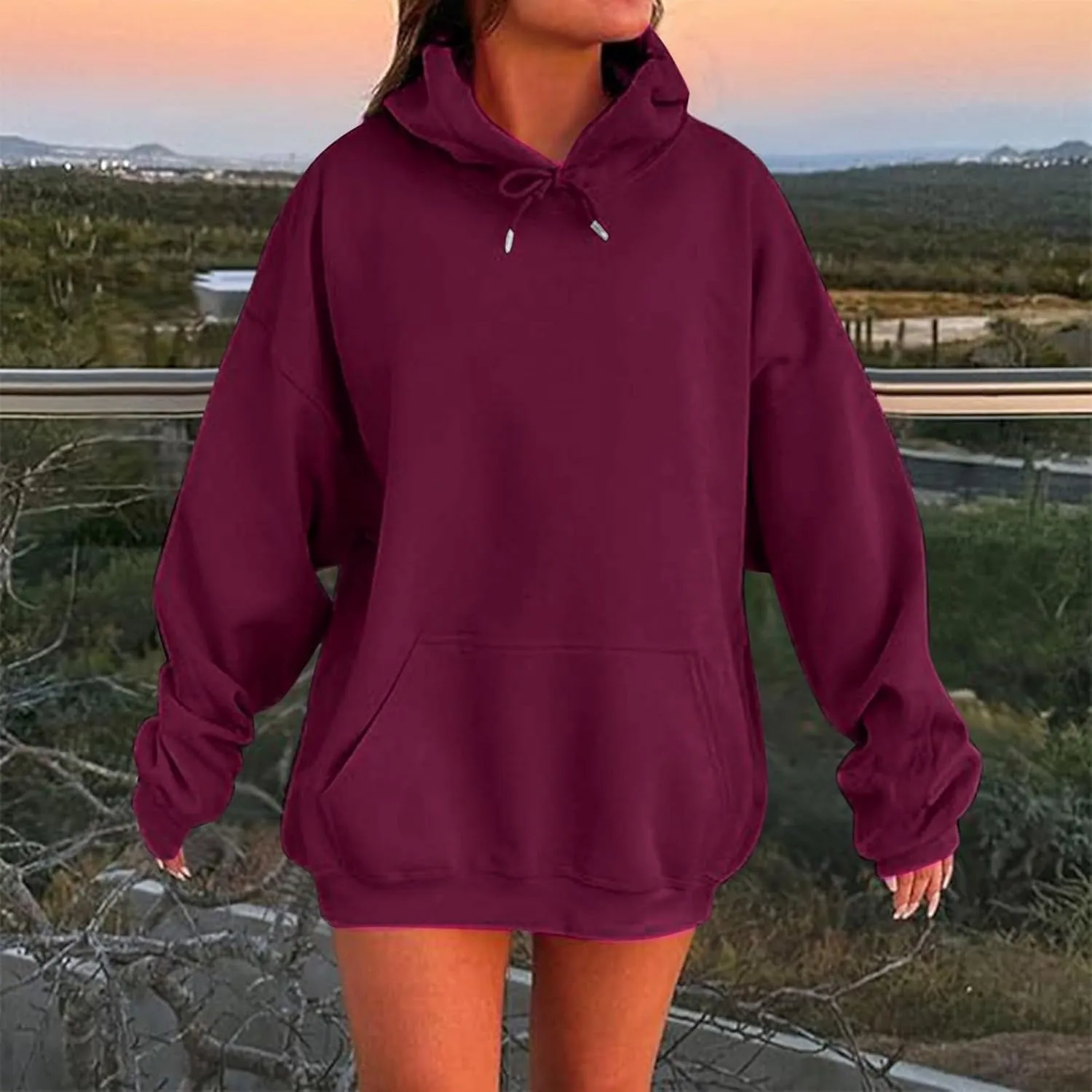 Womens Oversized Hoodies Winter Cute Sweatshirts Pullover 2024 Fashion Tops Trendy Outfits with Pockets
