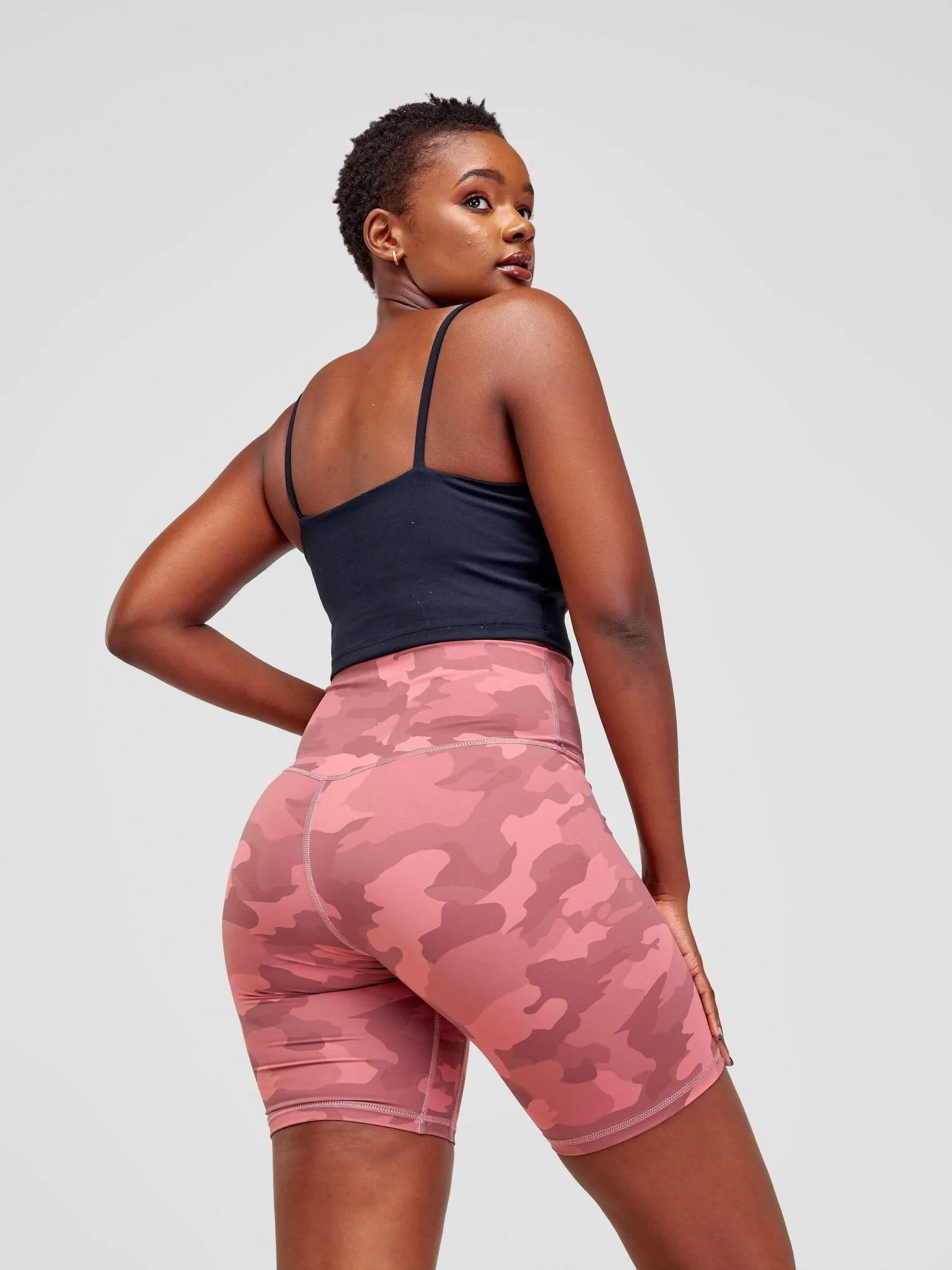 Zaxu Sports Camo Shorts - Pink